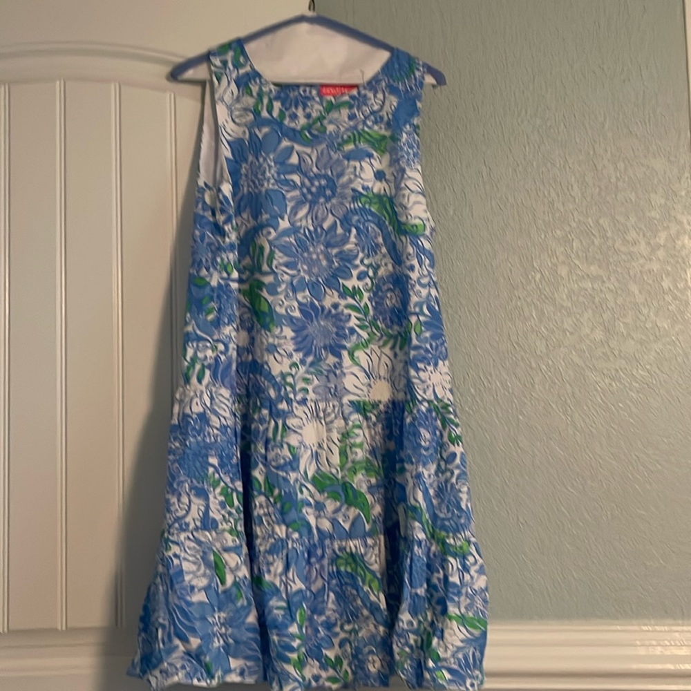 Lilly Pulitzer Dress- white,light blue, green